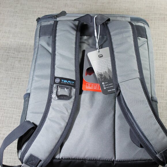 NWT Tourit 28L Cygnini 30 Can Cooler Backpack Insulated Light Grey - Picture 3 of 9